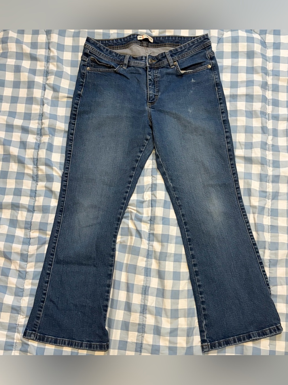 Lee Dark Blue jeans midrise bootcut women's size 14 petite